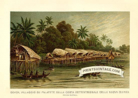 Village on stilts in New Guinea