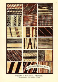 Tapa cloth designs from Polynesia